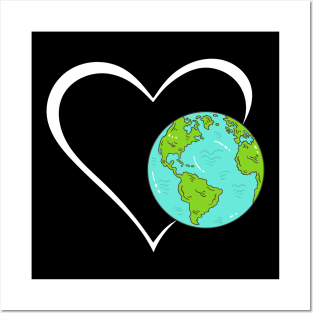 Cute Earth Day Heart Posters and Art